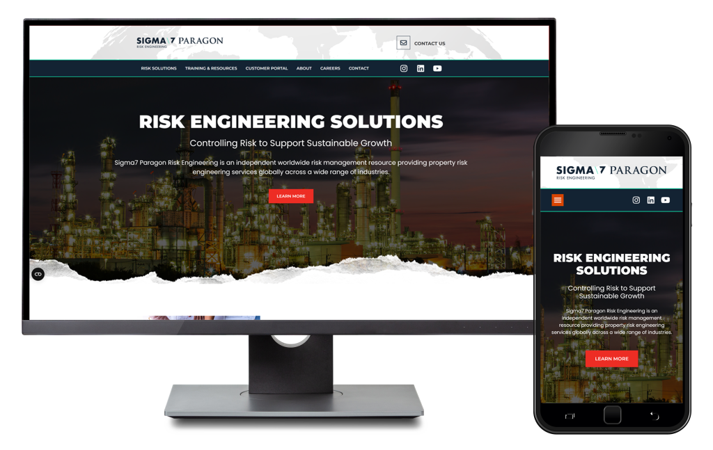 Paragon Risk Engineering Website Design by BizCom Global