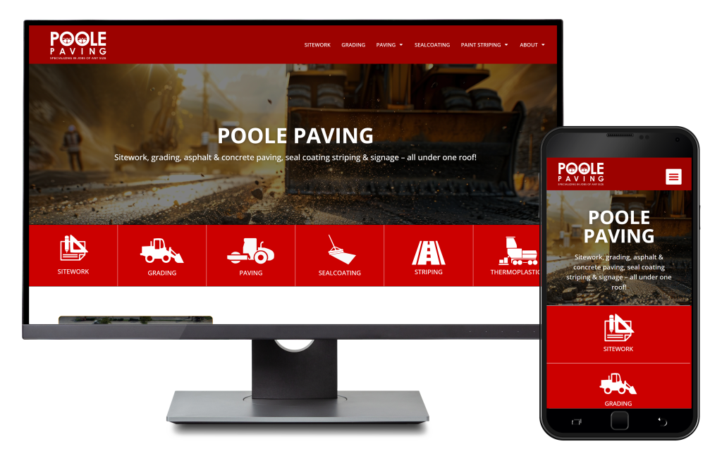 Poole Paving Website Design by BizCom Global