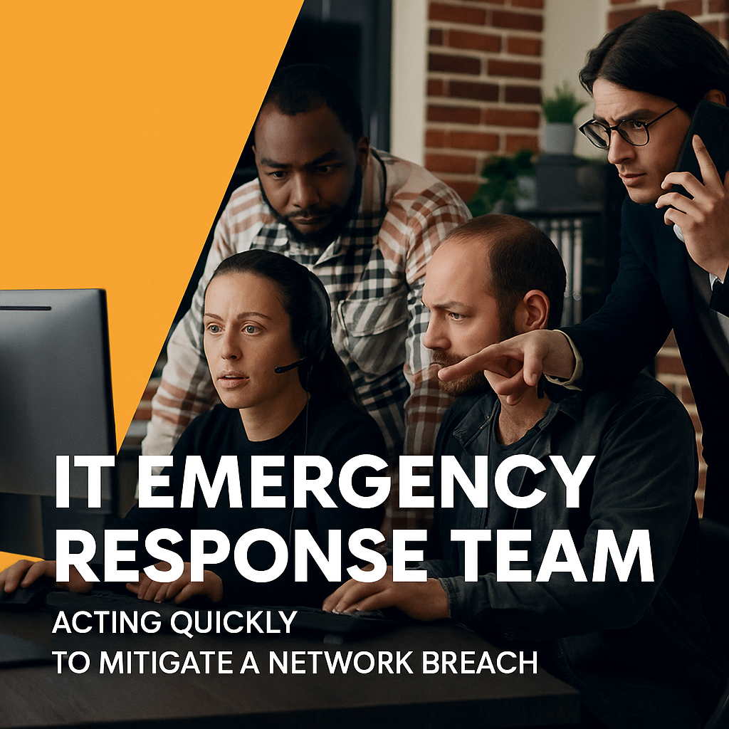 IT Emergency Response Team acting quickly to mitigate a network breach